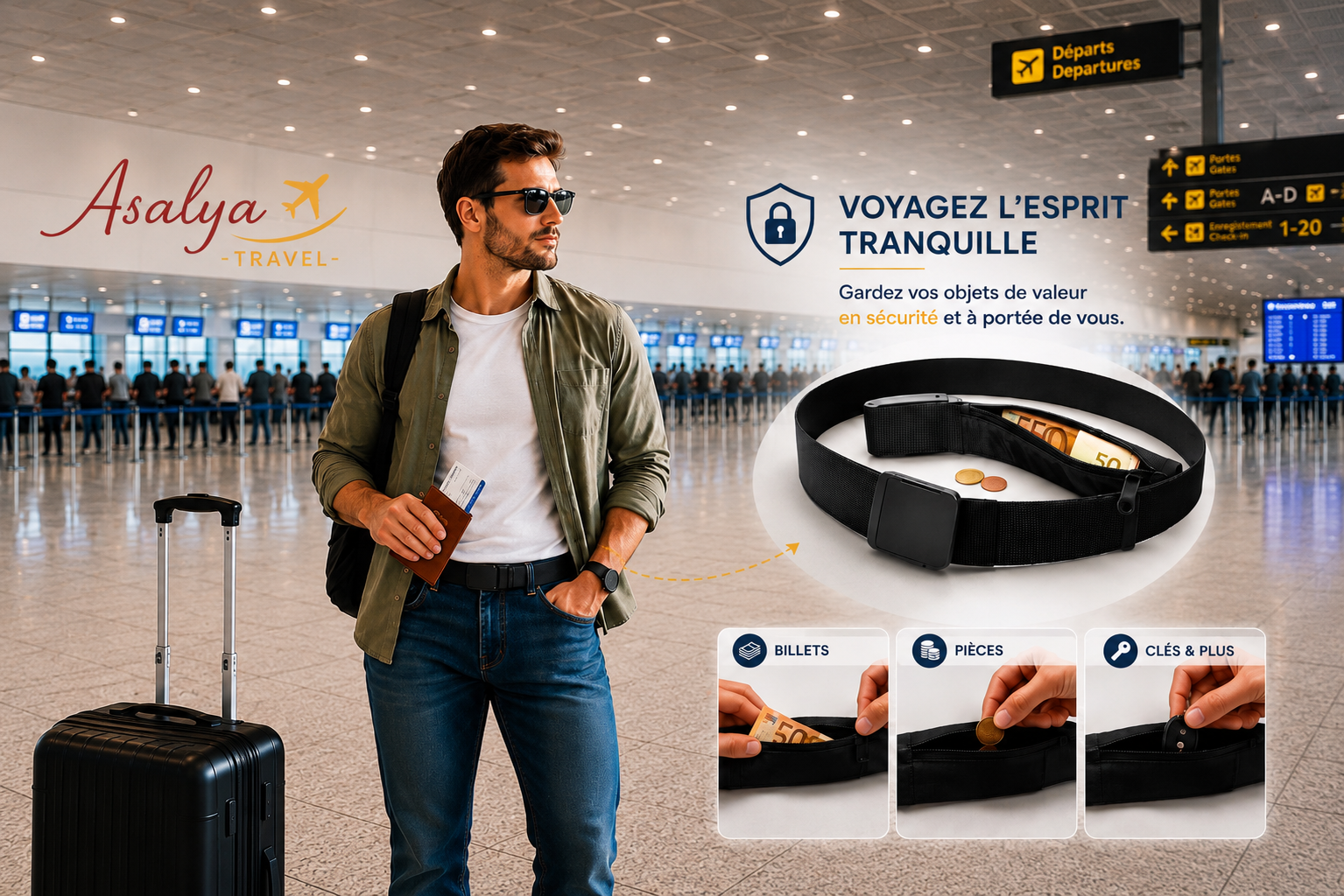 Ceinture anti-vol voyage : l’accessoire indispensable pour voyager l’esprit tranquille l’esprit tranquille