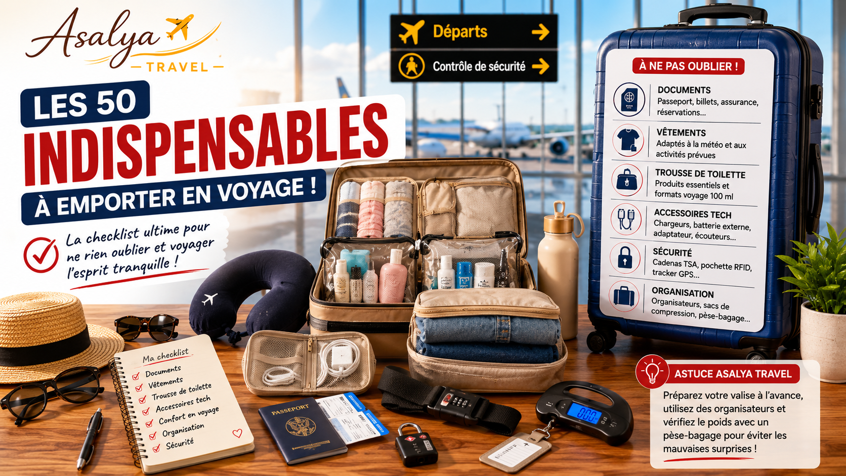 Les 50 indispensables à emporter en voyage (La checklist ultime 2026)