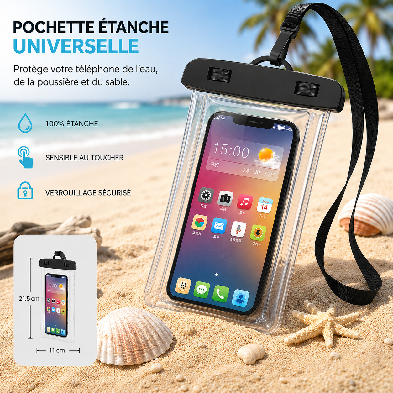 Pochette Étanche Universelle Smartphone 💧 Asalya Travel