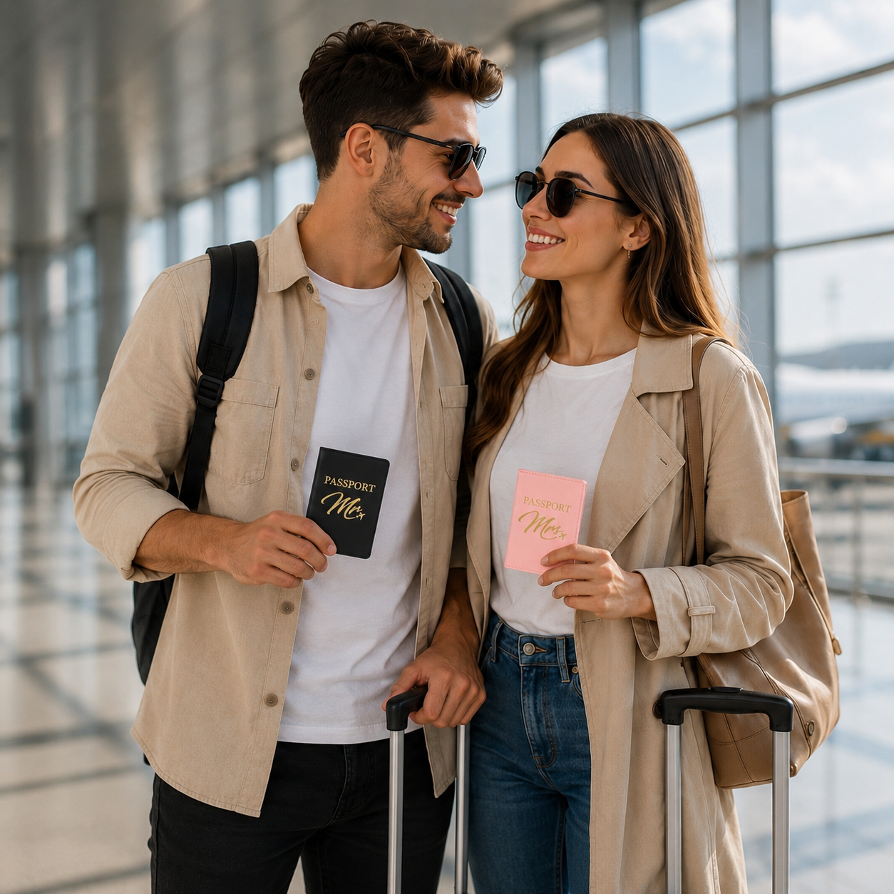 Protège-Passeport – Édition Mr & Mrs (lot de 2) Asalya Travel