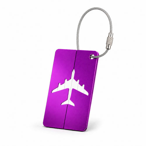 Étiquette Bagage Aluminium Avion Asalya Travel