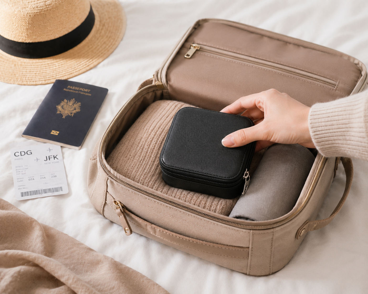 Pochette Tour de Cou RFID Anti-Vol – Porte-Passeport & Documents de Voyage Sécurisés (Copie) Asalya Travel